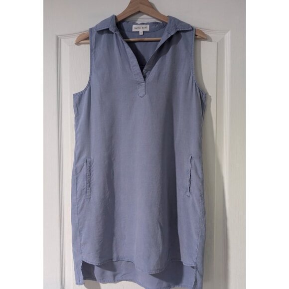 NEW Bella Dahl | Sleeveless A-Line Dress In Periwinkle Blue - Picture 4 of 9